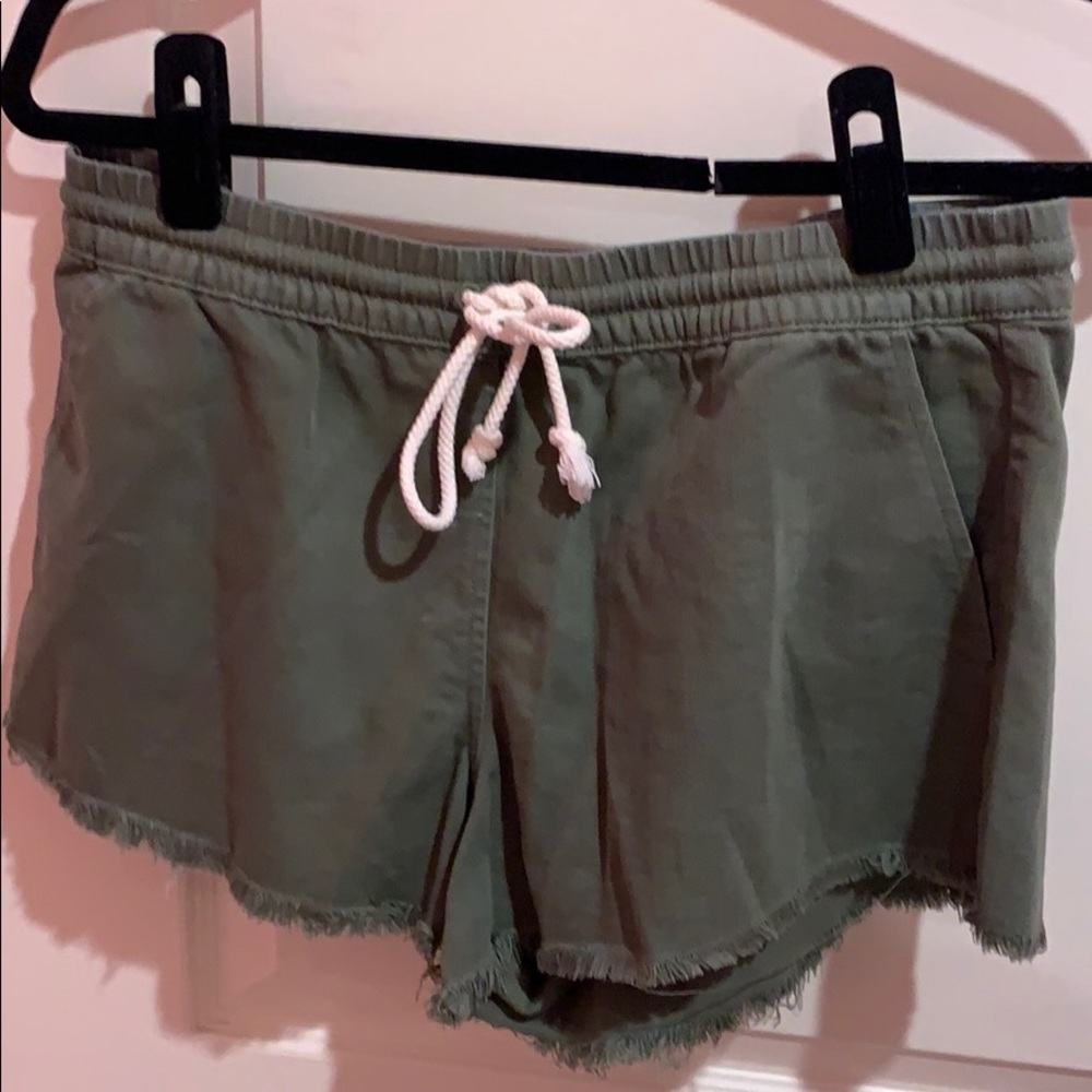 Army green shorts